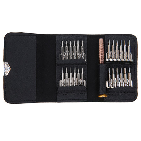 set surubelnite de precizie torx 25in1 cu husa piele